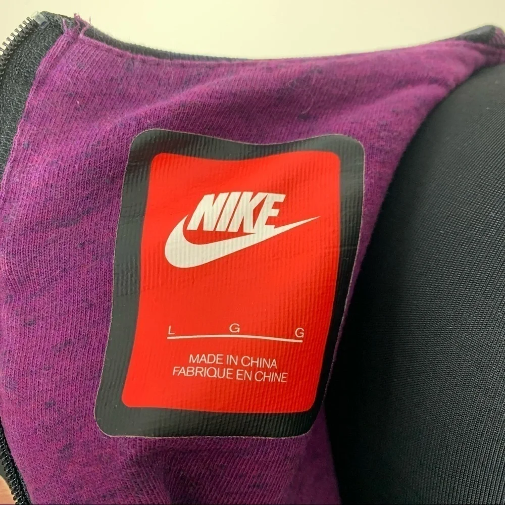 Nike Purple Camo Fleece‎ Crew Neck Sweatshirt A6